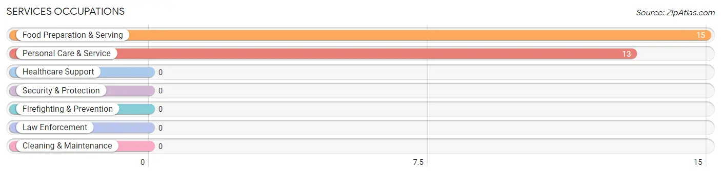 Services Occupations in Zip Code 57725