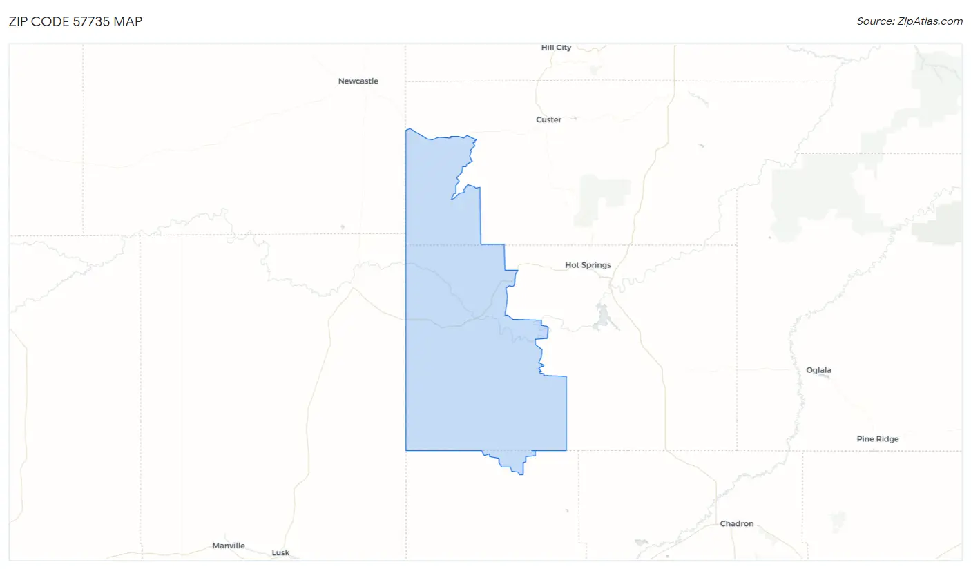 Zip Code 57735 Map