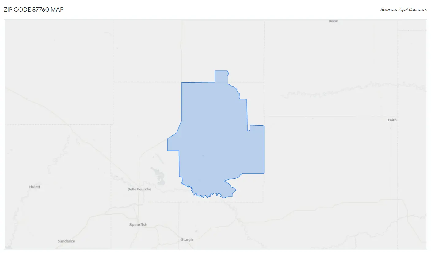 Zip Code 57760 Map