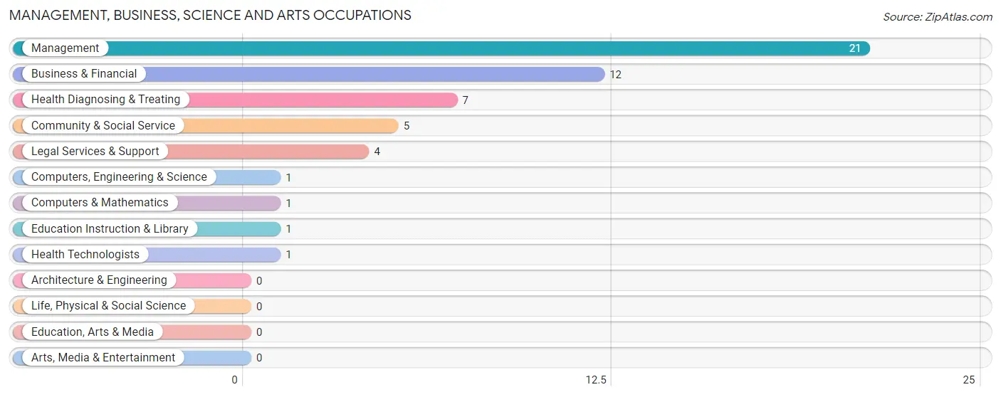 Management, Business, Science and Arts Occupations in Zip Code 58031