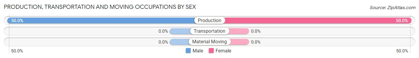 Production, Transportation and Moving Occupations by Sex in Zip Code 58043