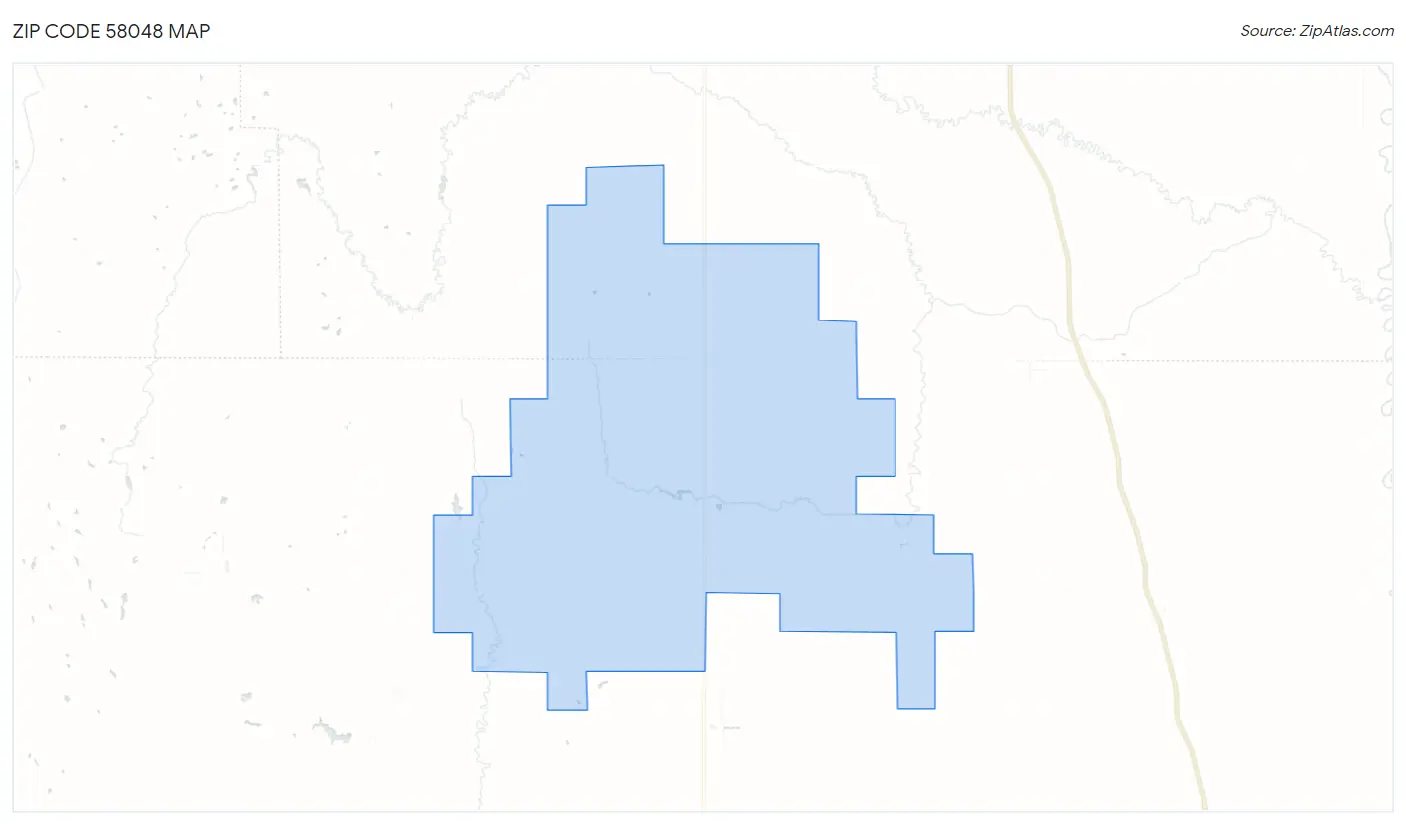 Zip Code 58048 Map