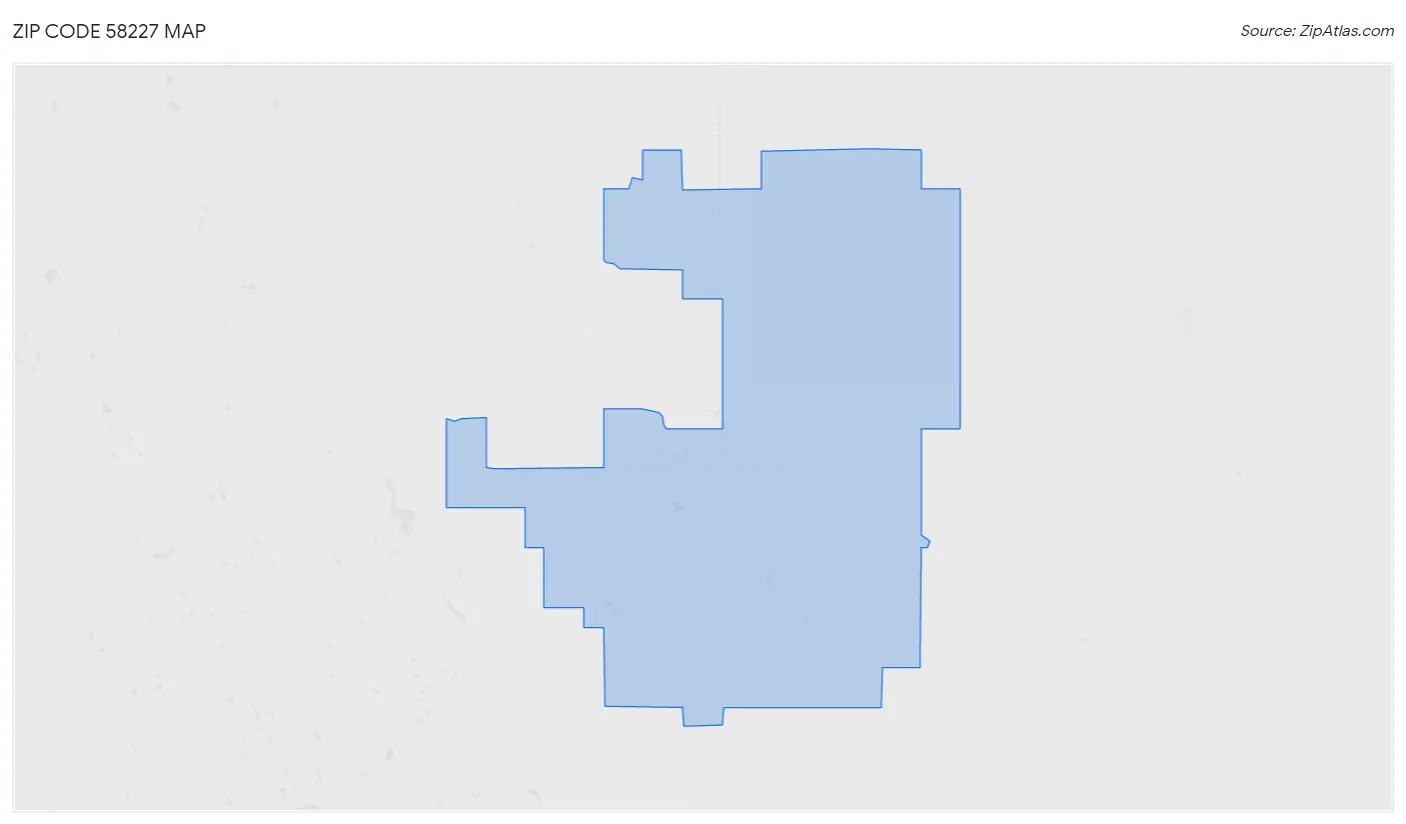 Zip Code 58227 Map