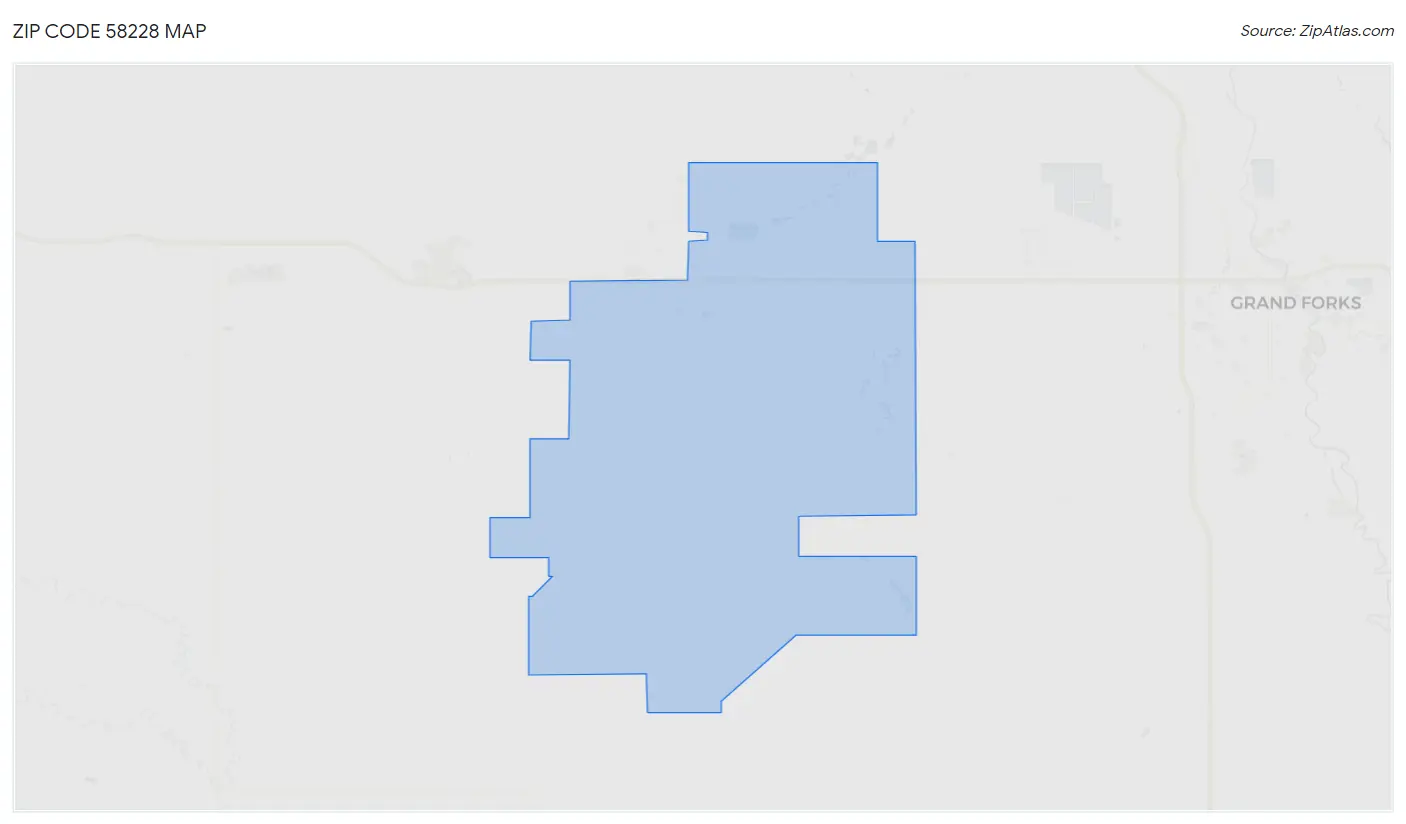 Zip Code 58228 Map