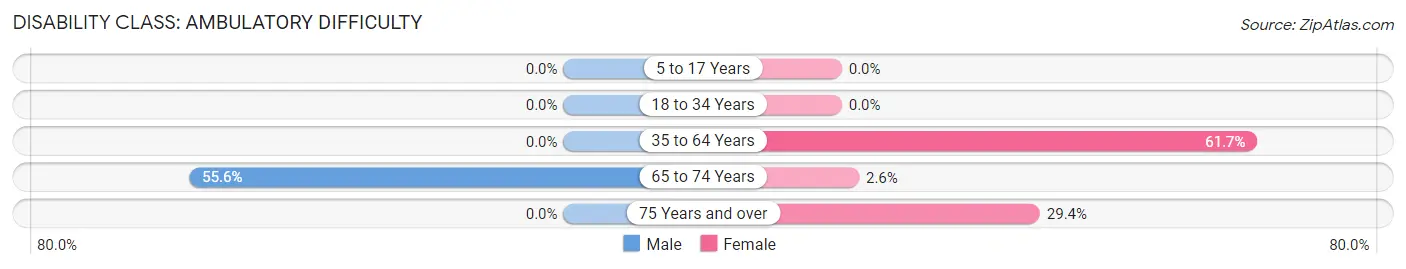 Disability in Zip Code 58269: <span>Ambulatory Difficulty</span>