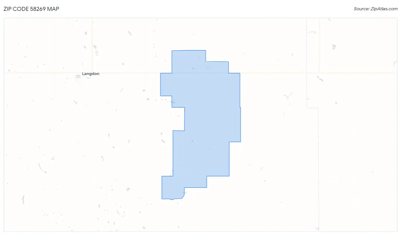 Zip Code 58269 Map