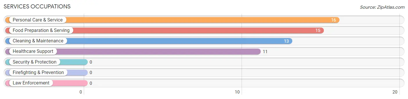 Services Occupations in Zip Code 58275