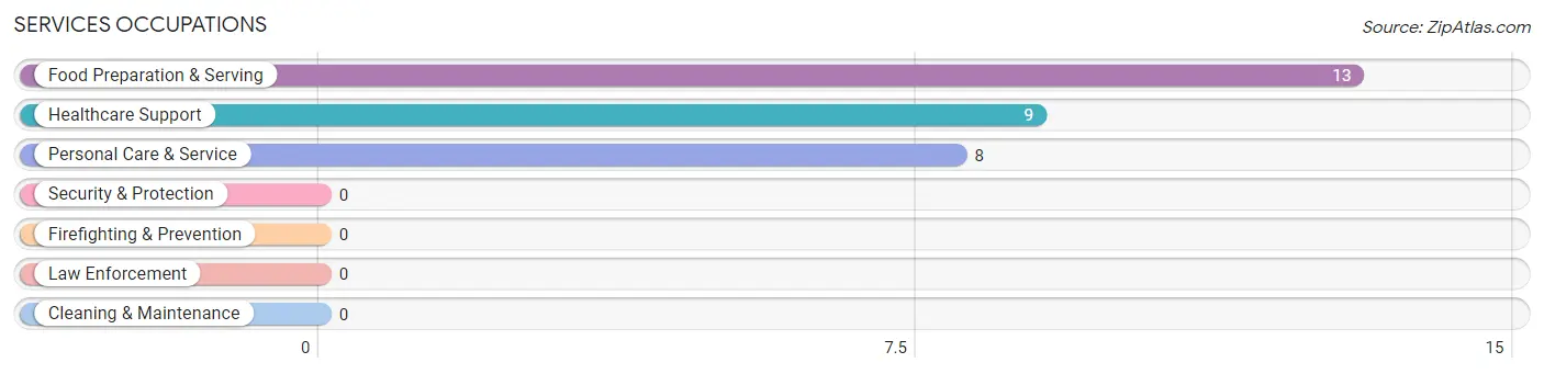 Services Occupations in Zip Code 58276