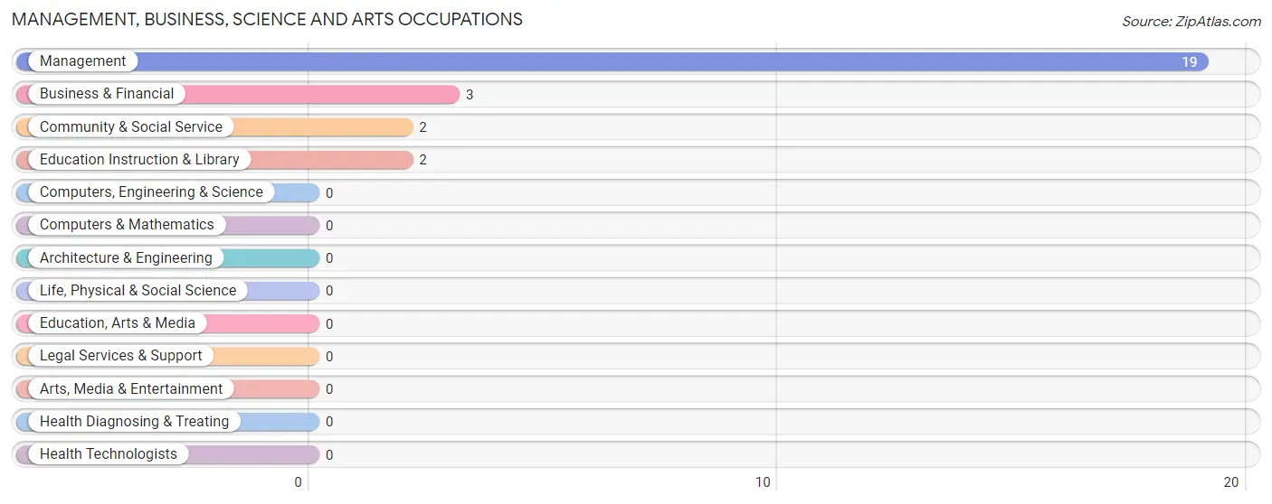 Management, Business, Science and Arts Occupations in Zip Code 58281