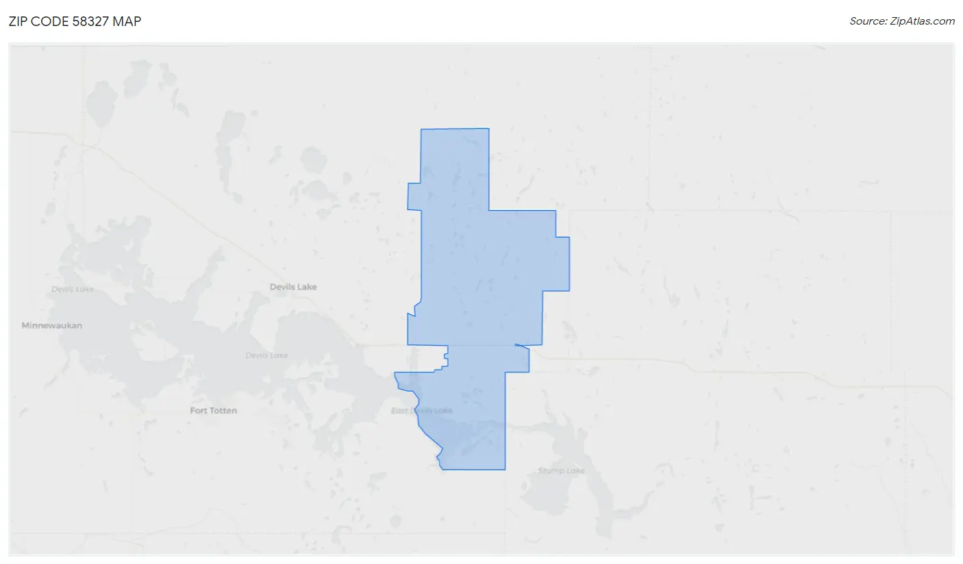 Zip Code 58327 Map