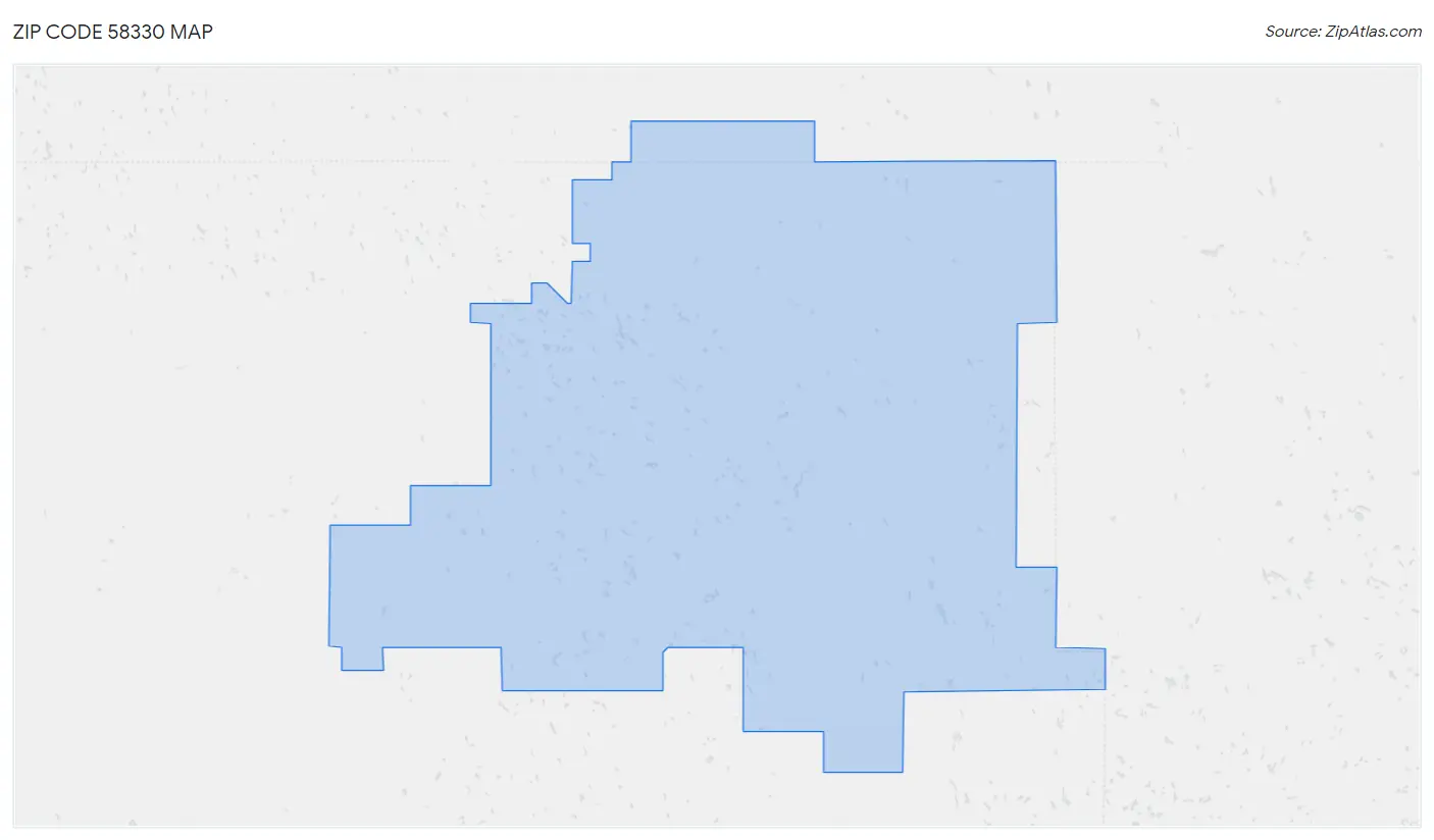 Zip Code 58330 Map