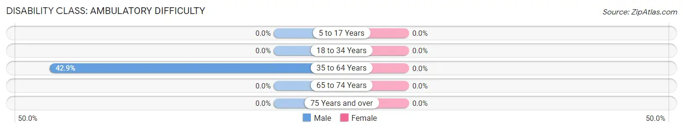 Disability in Zip Code 58343: <span>Ambulatory Difficulty</span>