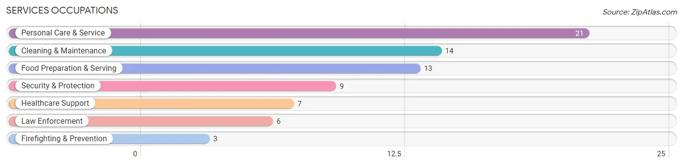 Services Occupations in Zip Code 58348