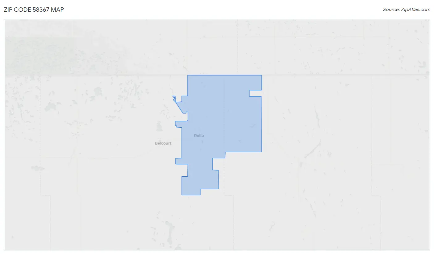 Zip Code 58367 Map