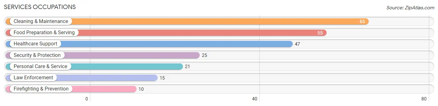 Services Occupations in Zip Code 58368