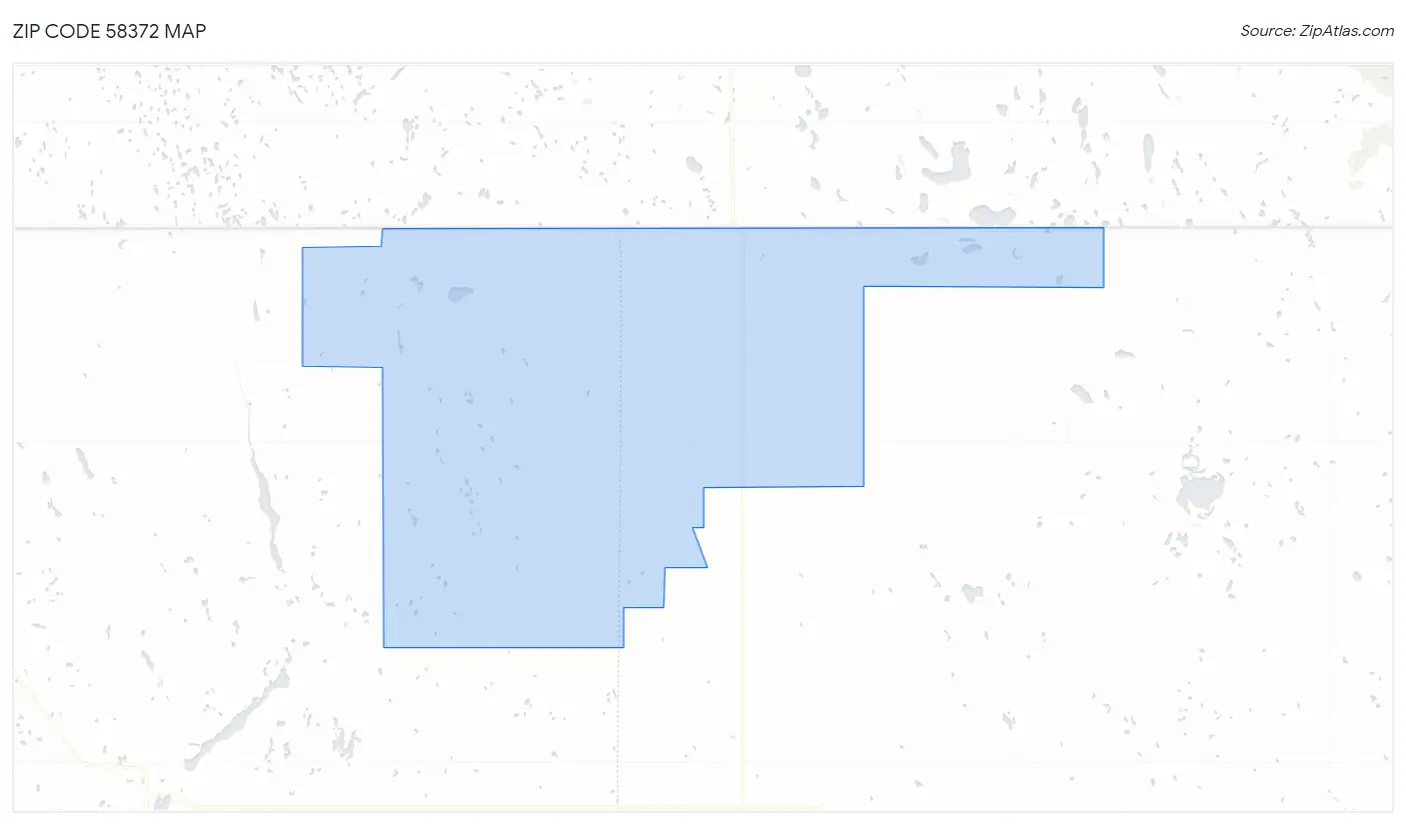 Zip Code 58372 Map