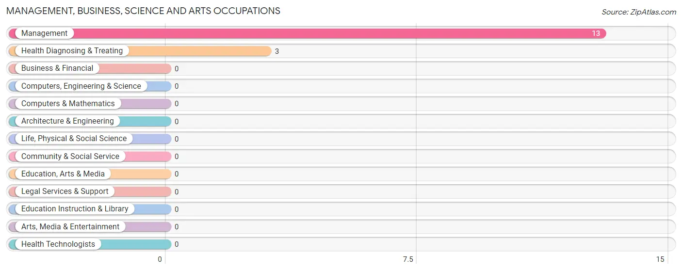 Management, Business, Science and Arts Occupations in Zip Code 58386