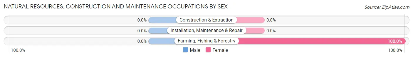 Natural Resources, Construction and Maintenance Occupations by Sex in Zip Code 58423