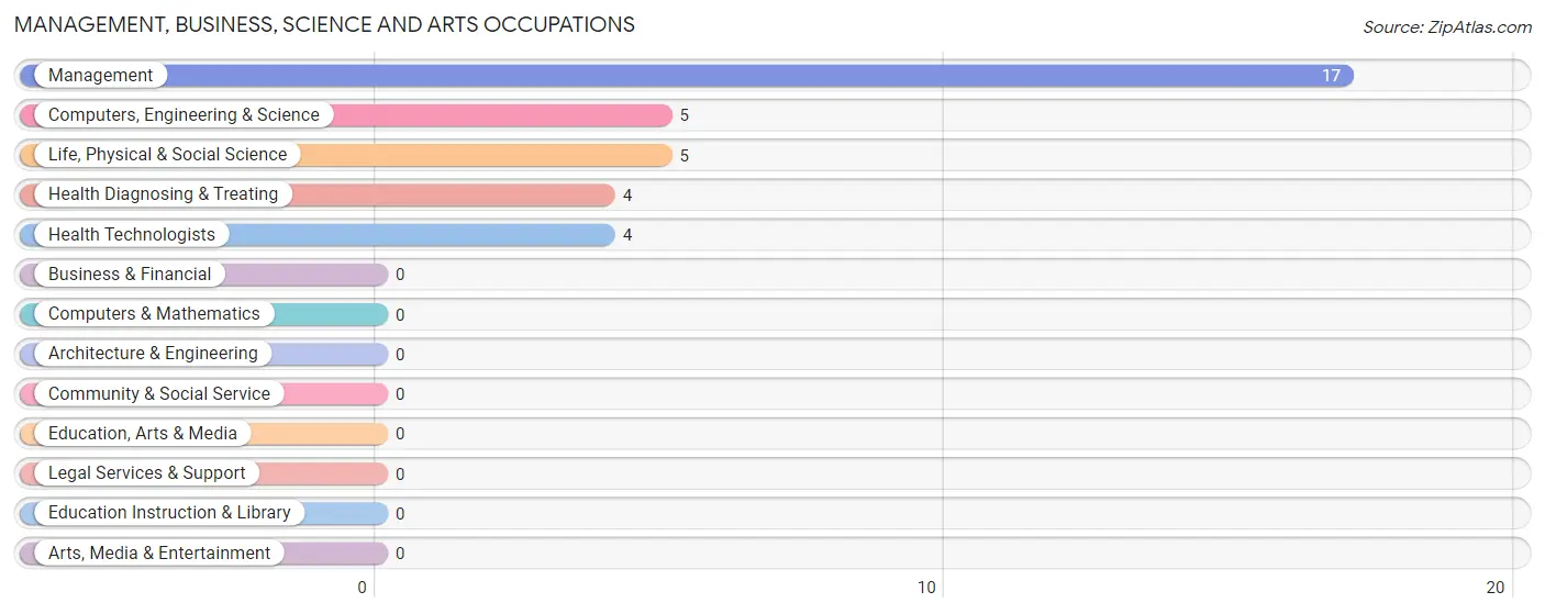 Management, Business, Science and Arts Occupations in Zip Code 58441