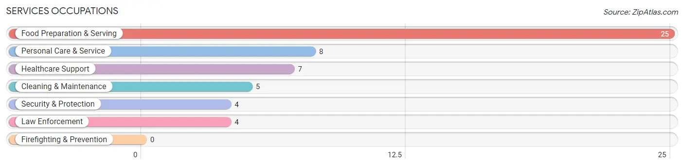 Services Occupations in Zip Code 58529