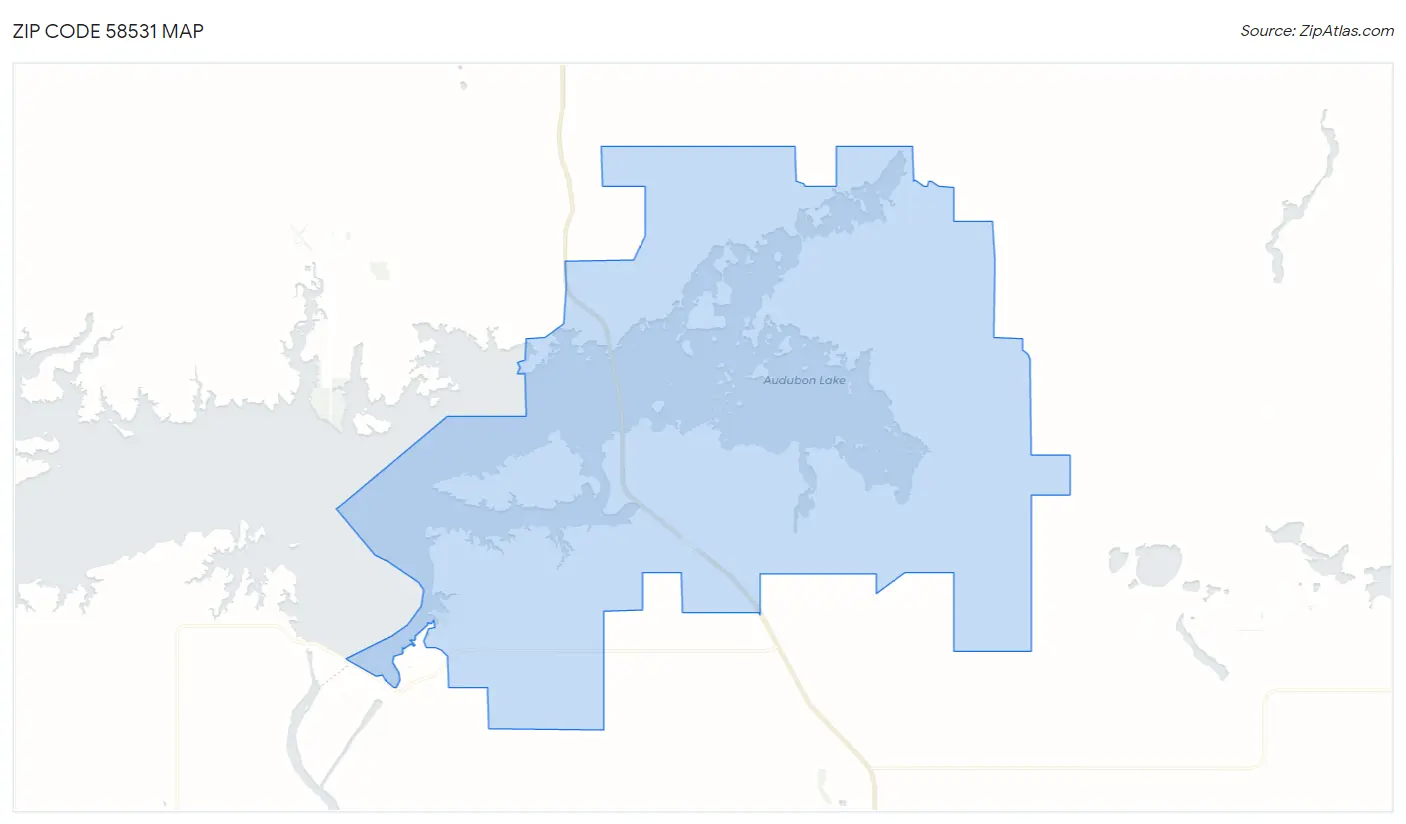 Zip Code 58531 Map