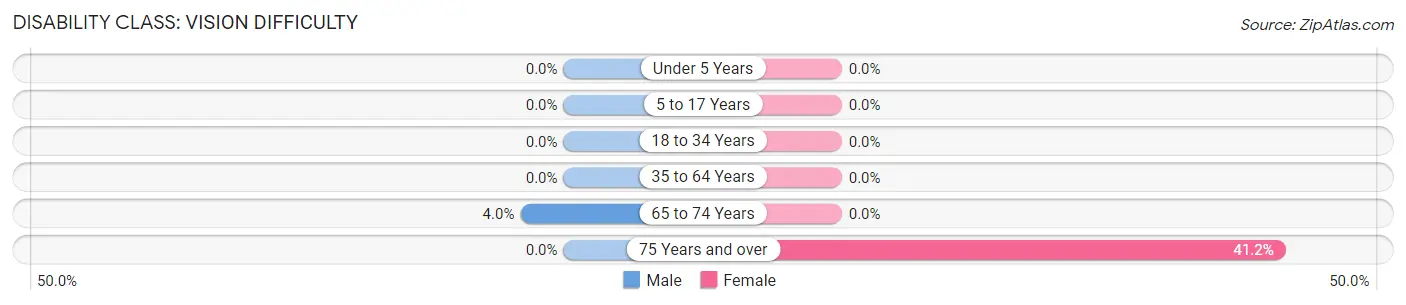 Disability in Zip Code 58531: <span>Vision Difficulty</span>