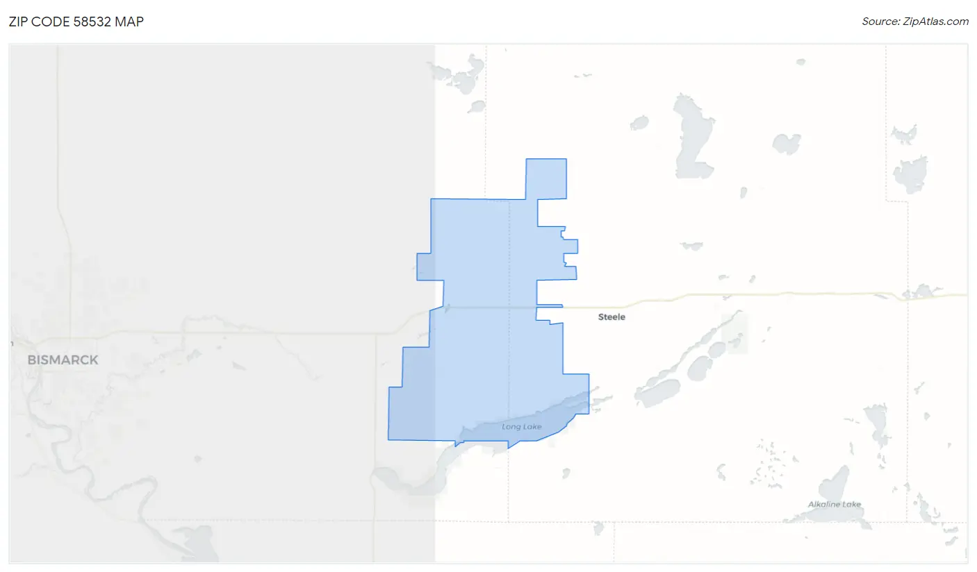 Zip Code 58532 Map