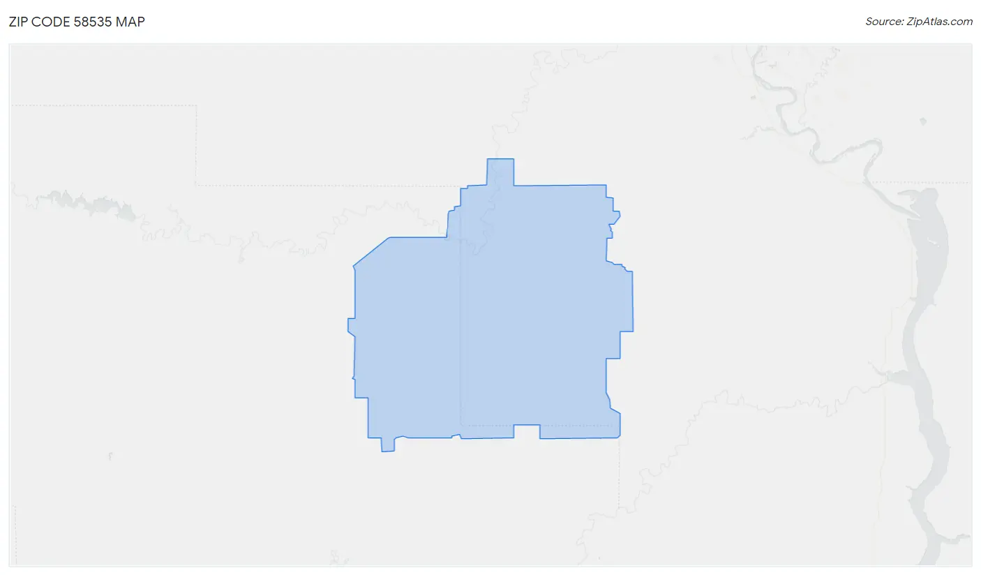 Zip Code 58535 Map