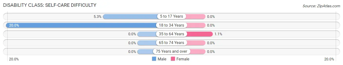 Disability in Zip Code 58535: <span>Self-Care Difficulty</span>