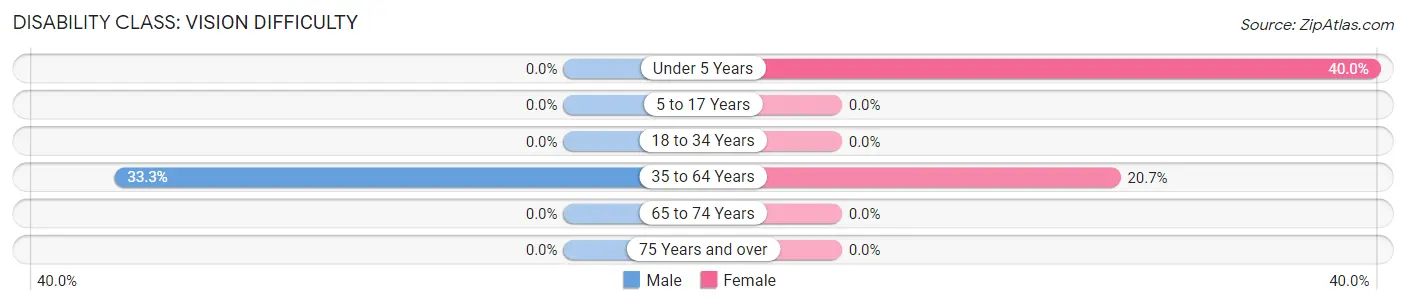 Disability in Zip Code 58565: <span>Vision Difficulty</span>