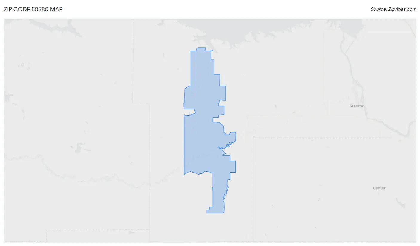 Zip Code 58580 Map