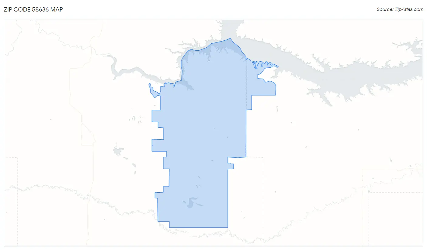 Zip Code 58636 Map