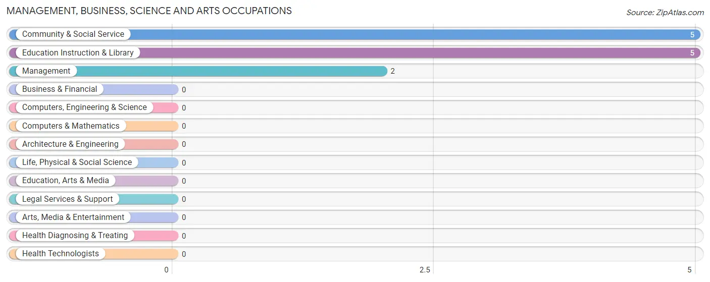 Management, Business, Science and Arts Occupations in Zip Code 58644