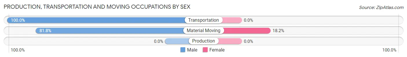 Production, Transportation and Moving Occupations by Sex in Zip Code 58707