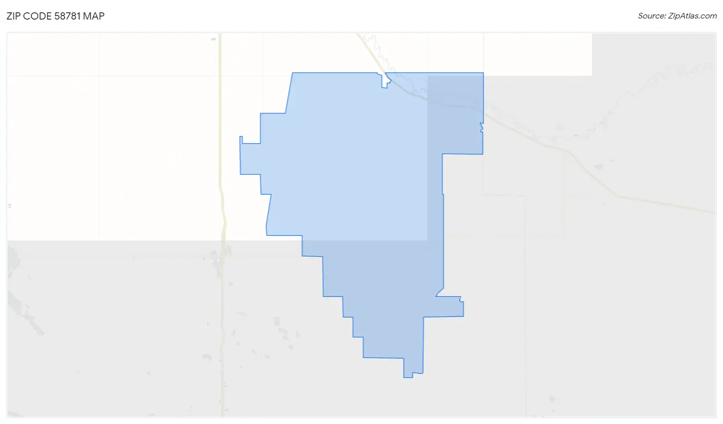 Zip Code 58781 Map