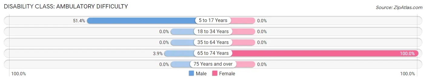 Disability in Zip Code 58833: <span>Ambulatory Difficulty</span>