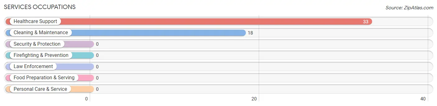 Services Occupations in Zip Code 58835