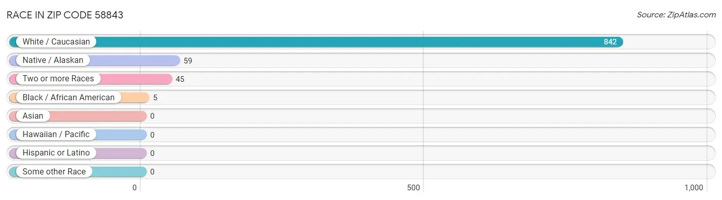 Race in Zip Code 58843