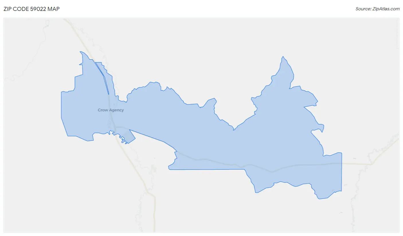 Zip Code 59022 Map