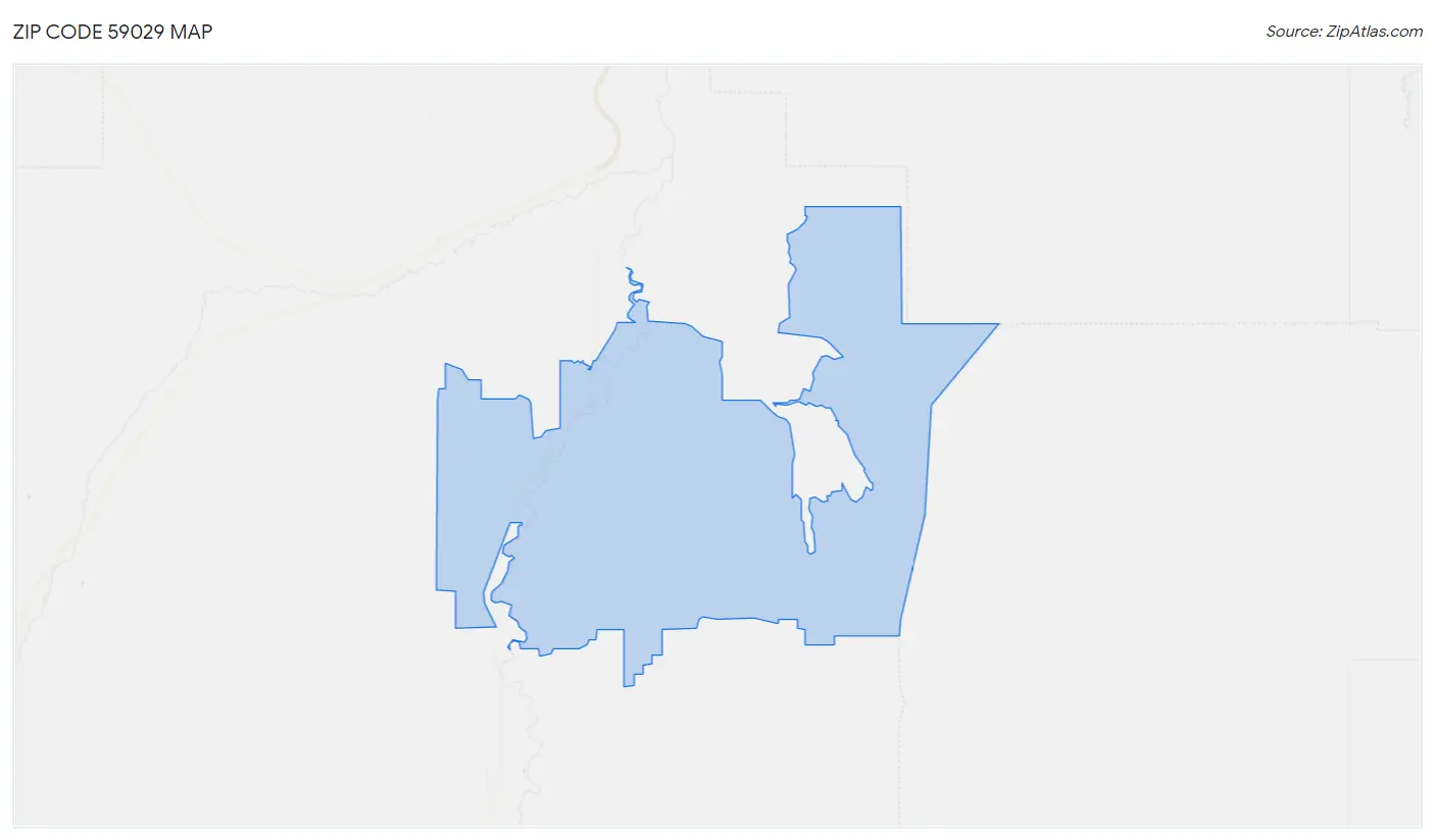 Zip Code 59029 Map