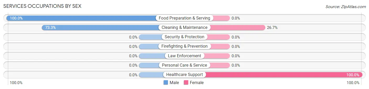 Services Occupations by Sex in Zip Code 59037