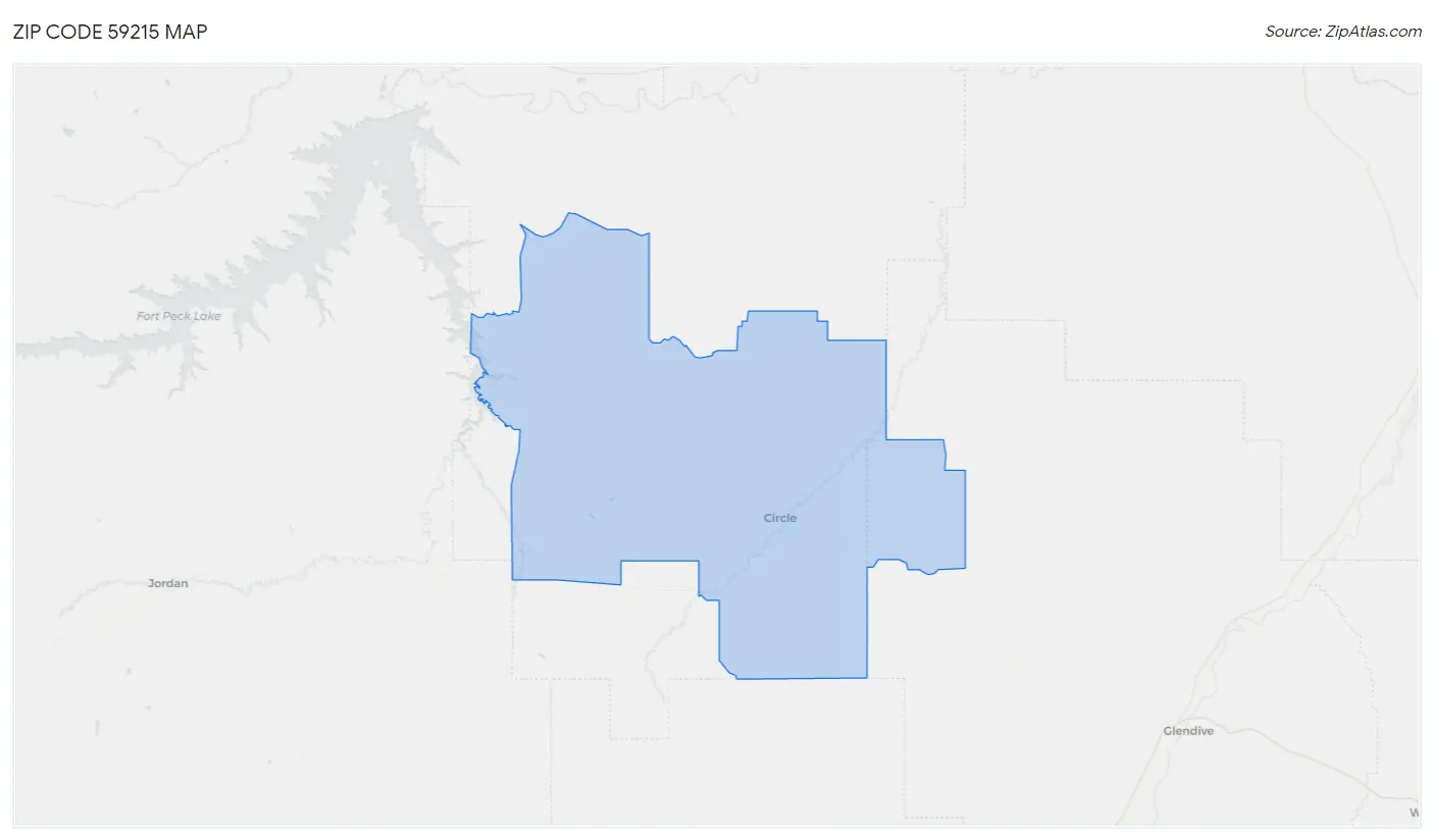 Zip Code 59215 Map