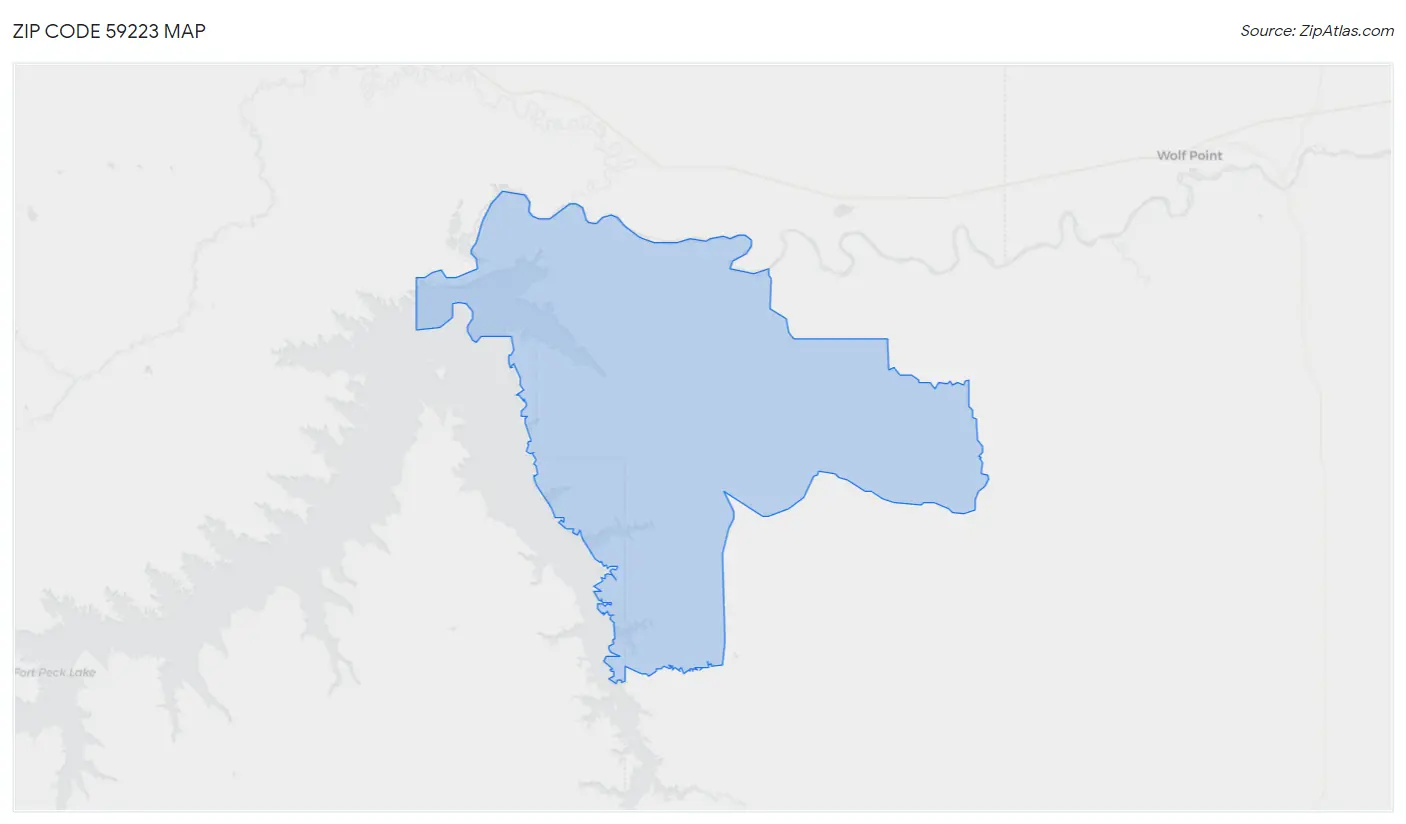 Zip Code 59223 Map