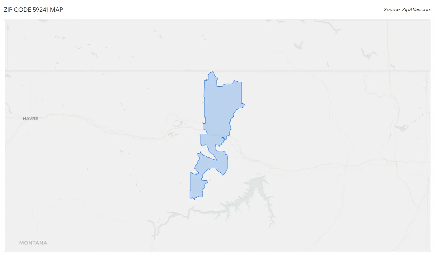 Zip Code 59241 Map