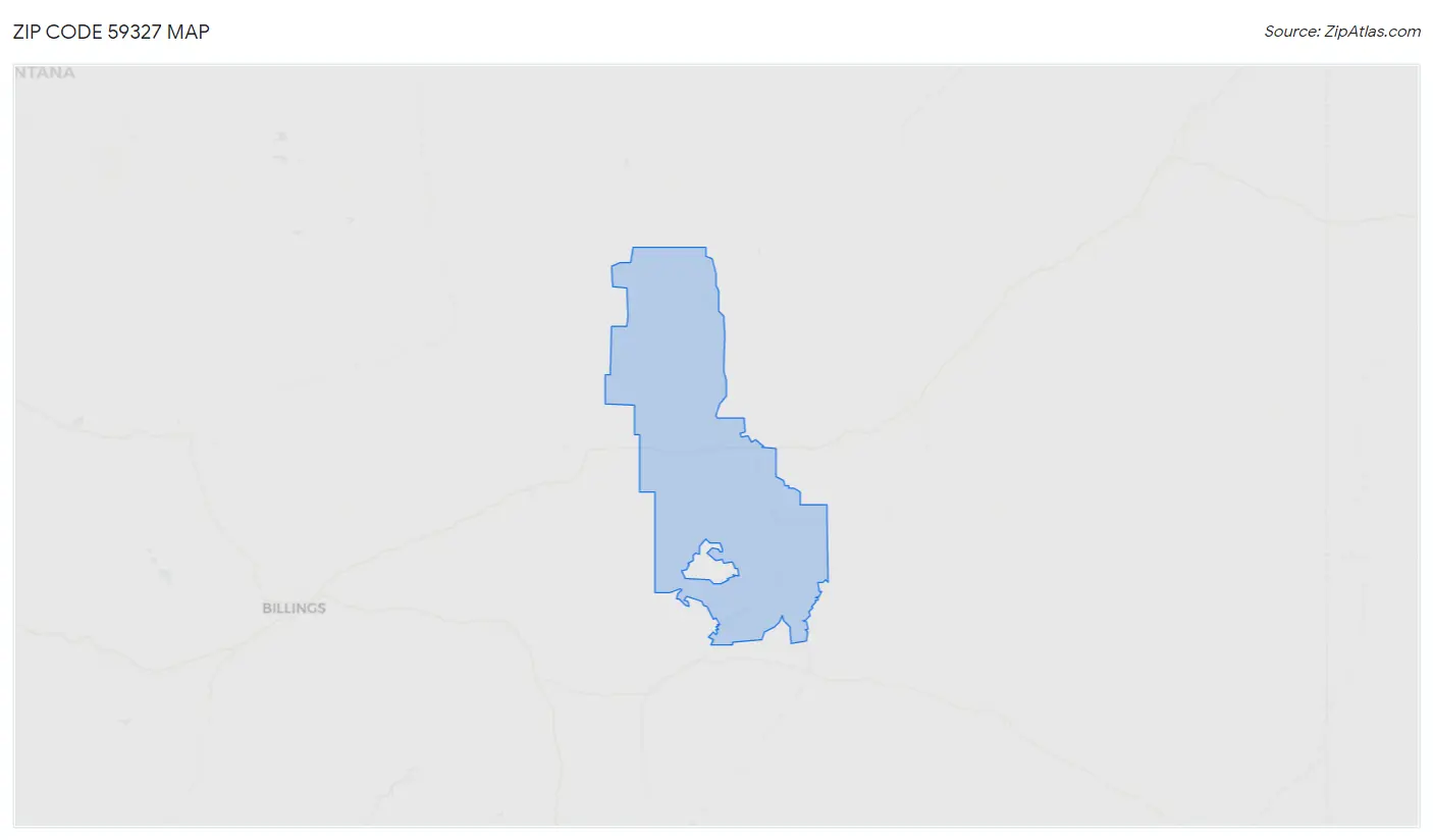 Zip Code 59327 Map