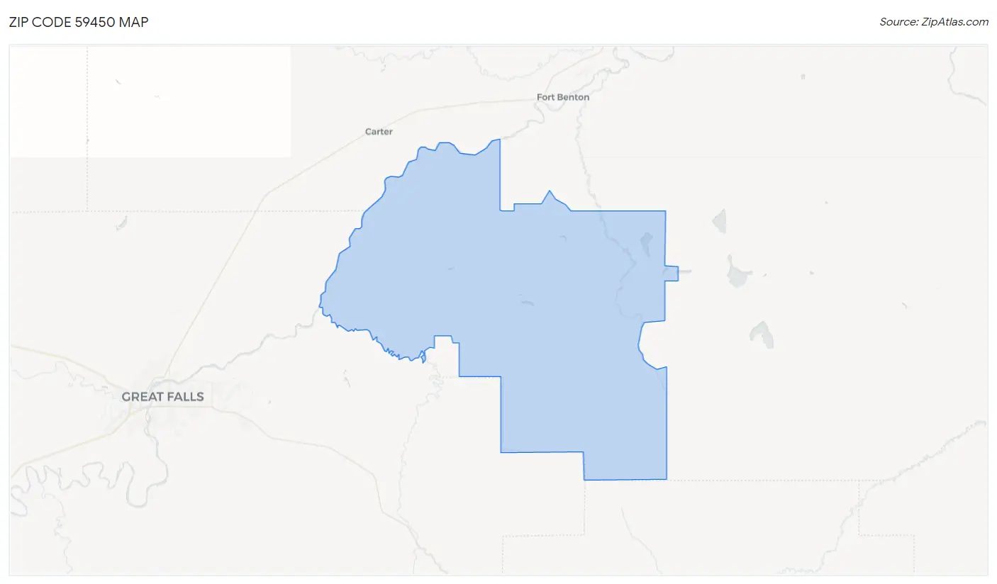 Zip Code 59450 Map