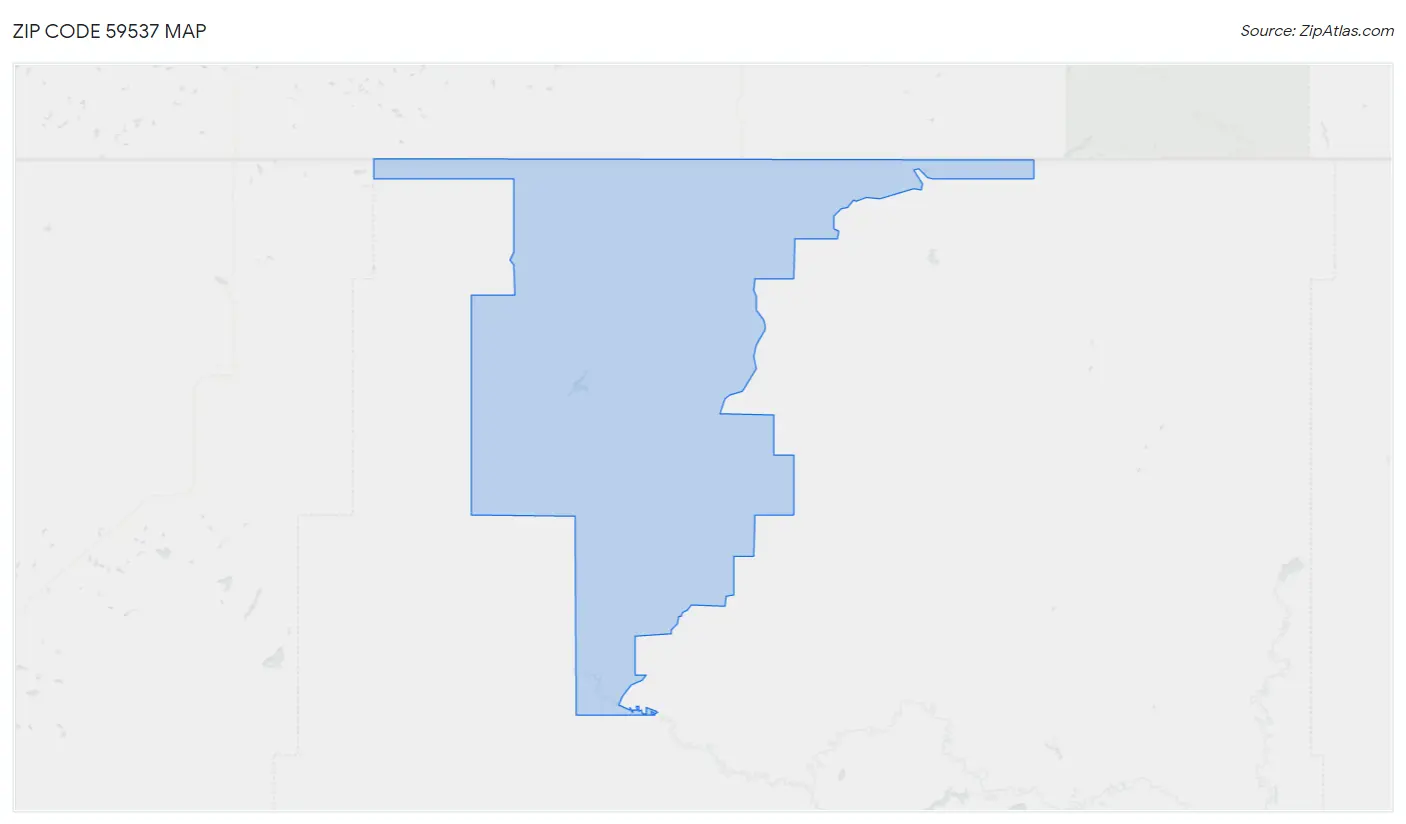 Zip Code 59537 Map