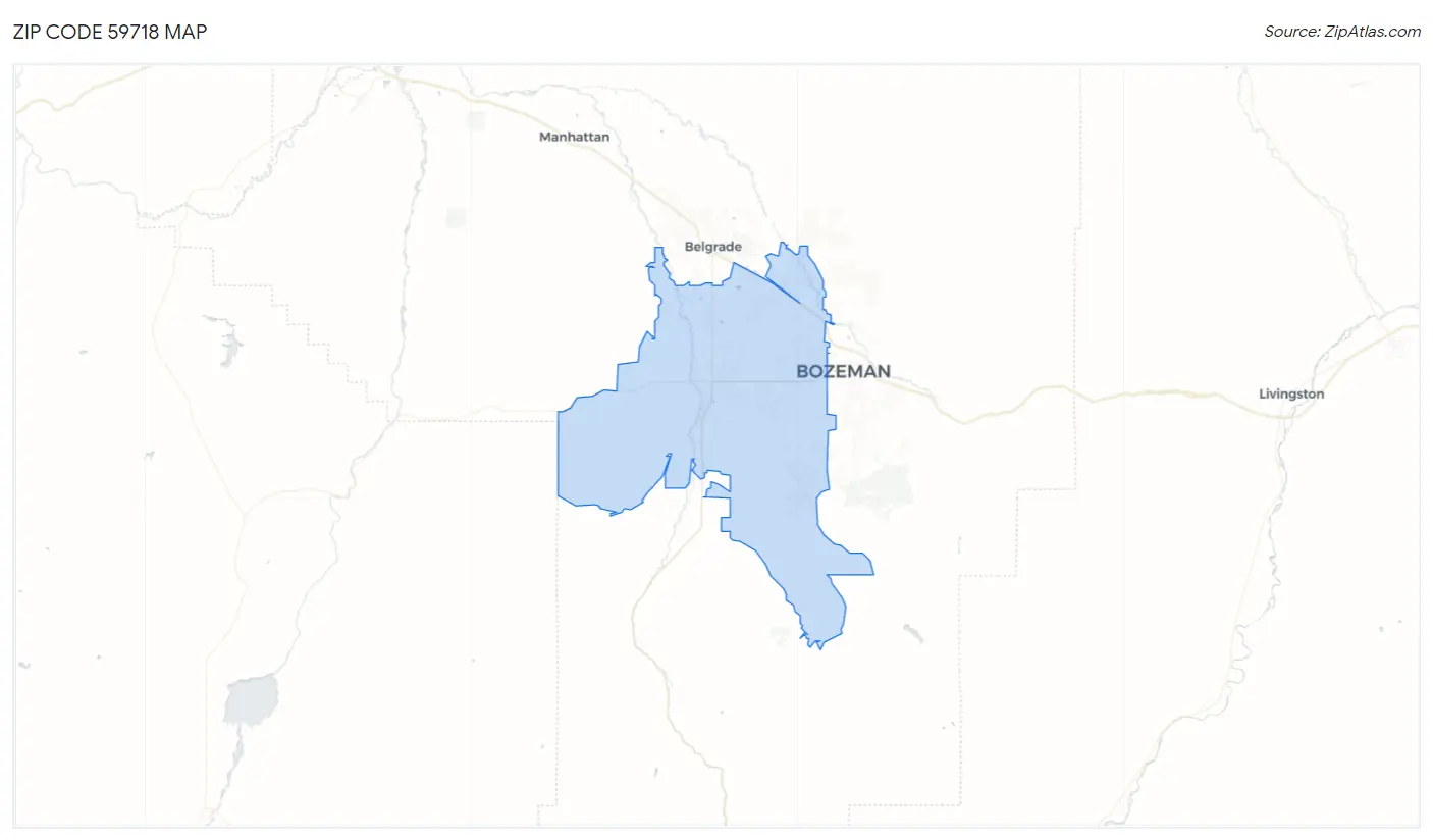 Zip Code 59718 Map