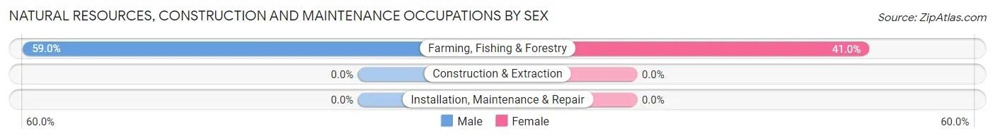 Natural Resources, Construction and Maintenance Occupations by Sex in Zip Code 59720
