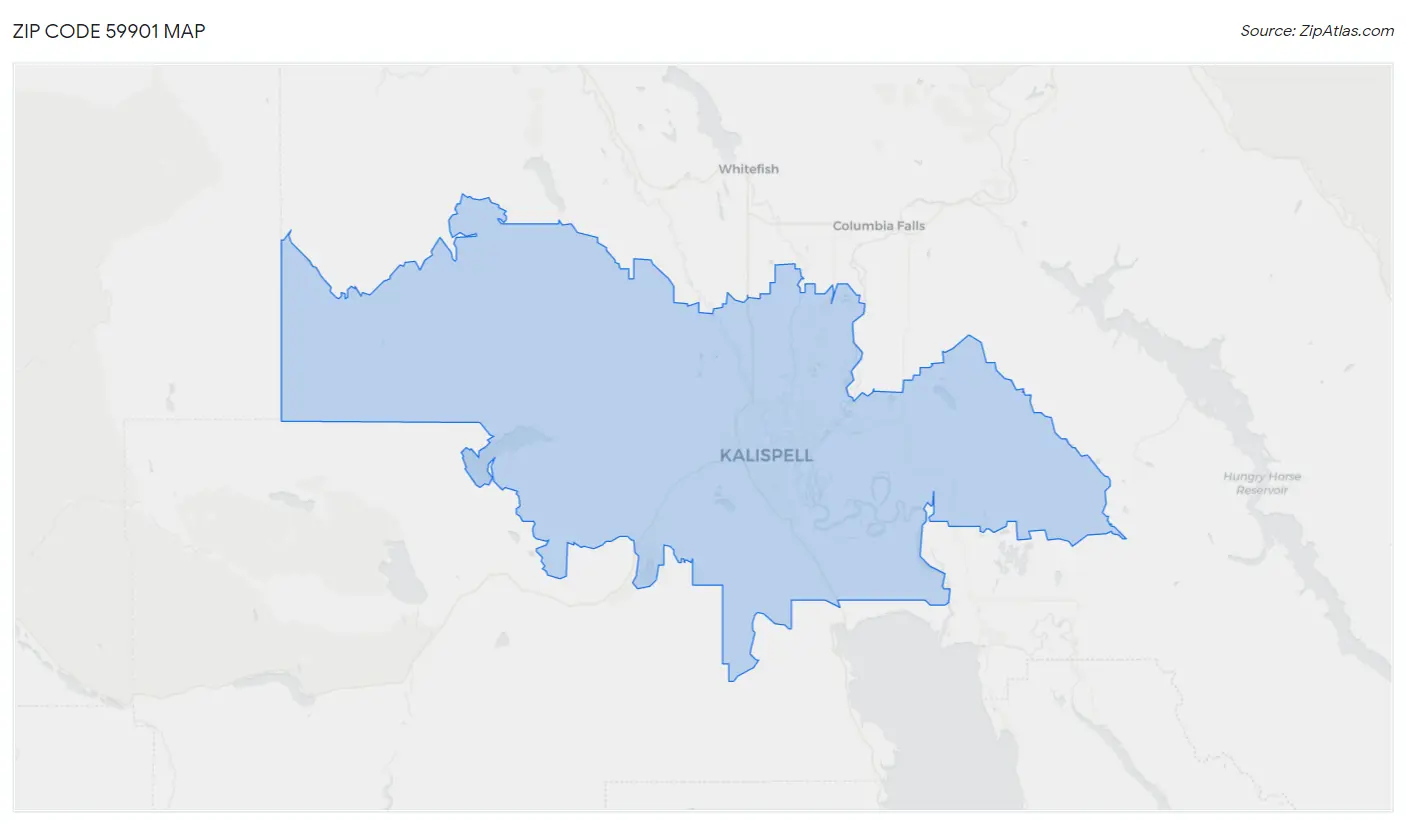 Zip Code 59901 Map